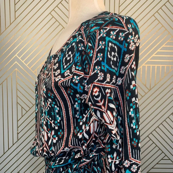 Ella Moss Flora Vista Romper Black Ikat Floral‎ - Picture 6 of 12